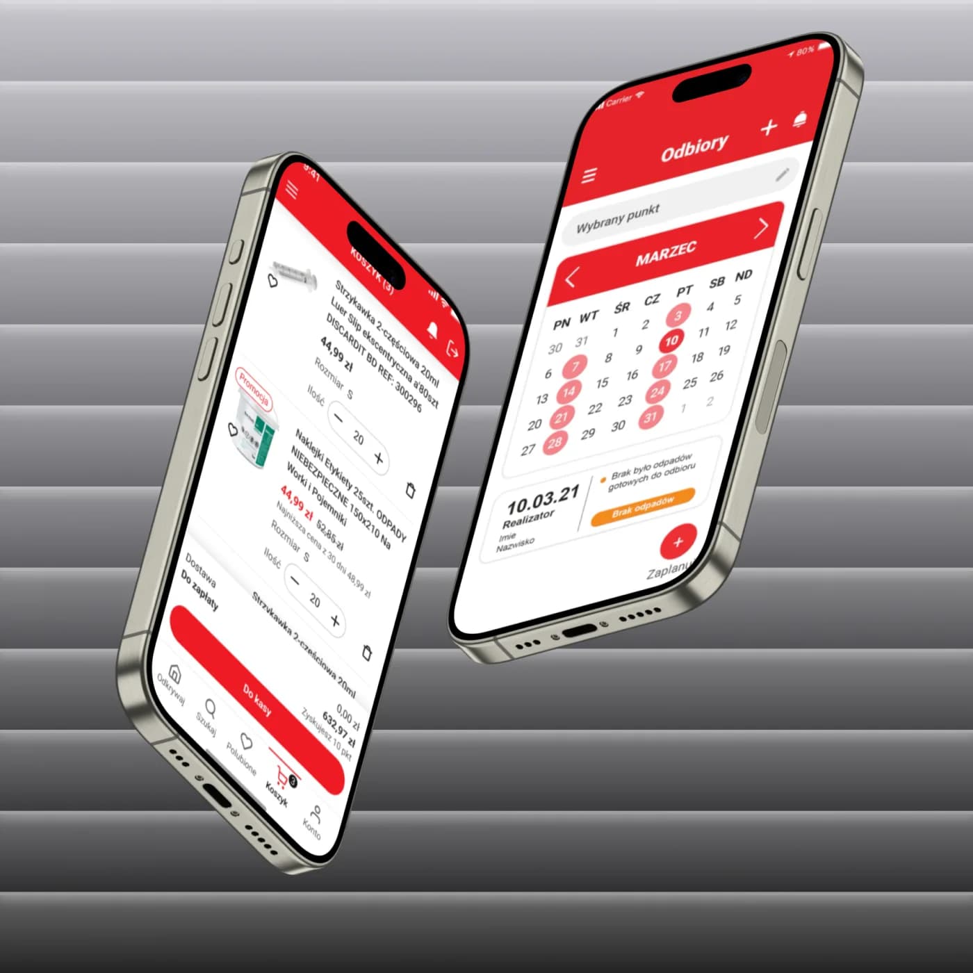 Aplikacja mobilna EMKA używana w procesach odbioru odpadów medycznych