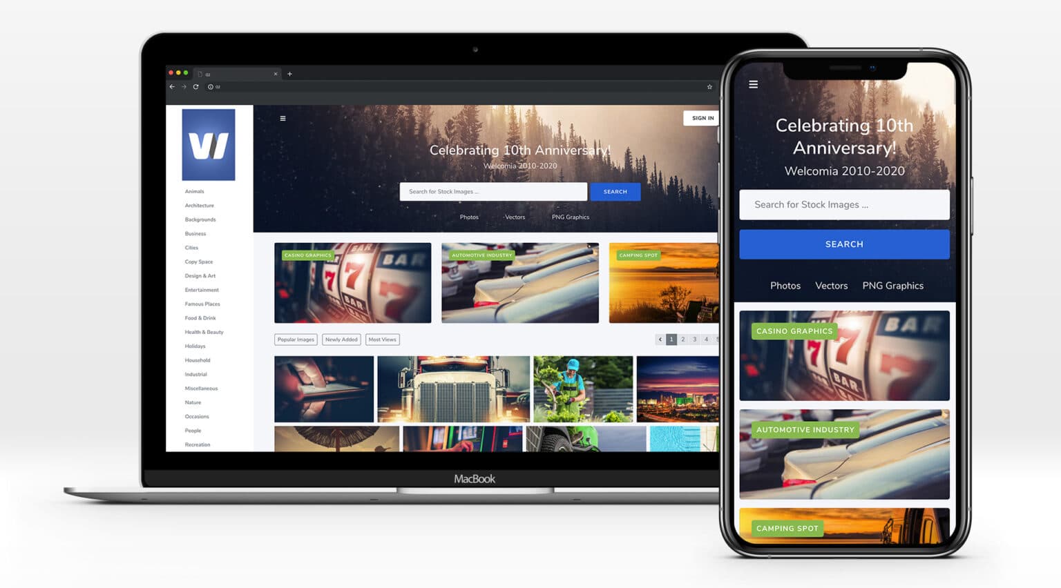 Welcomia marketplace interface